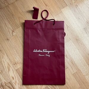 Salvatore Ferragamo Deep Red Gift Bag